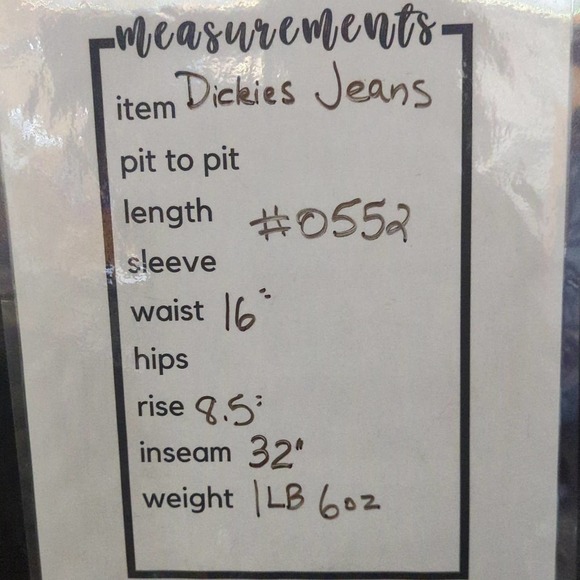 Dickies Crafted For Women Relaxed Fit Dark Wash Structured Jeans Size 2 Workwear - Picture 9 of 14